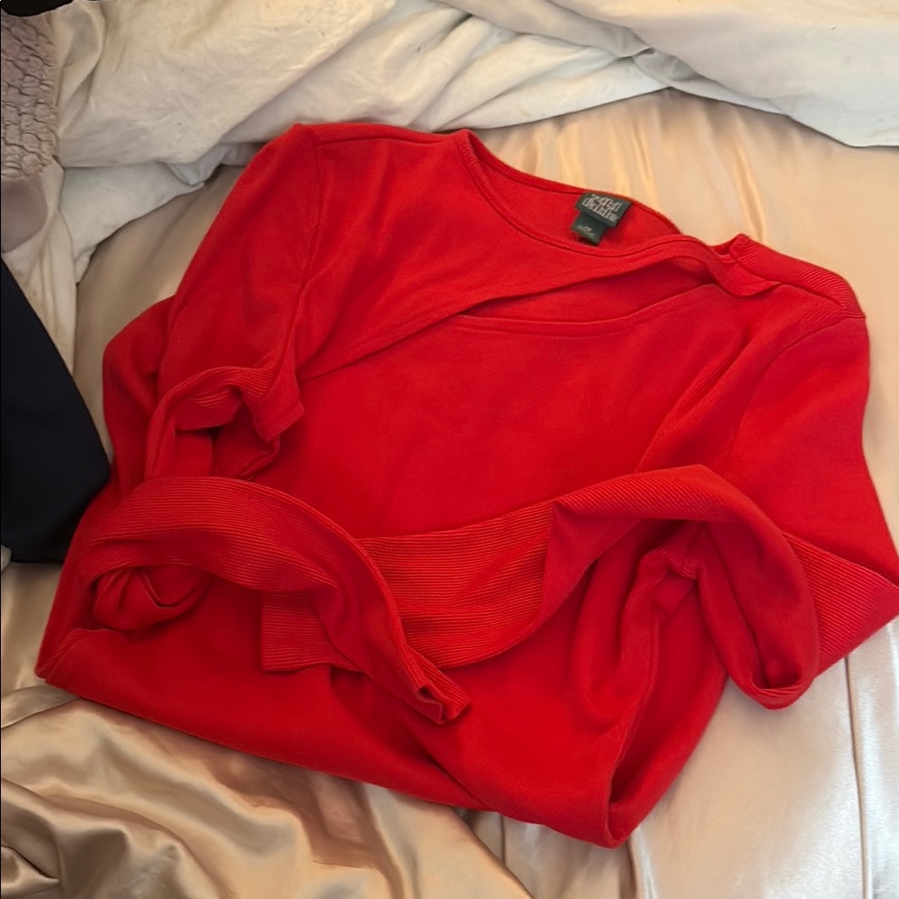 Bright Red body con dress never worn